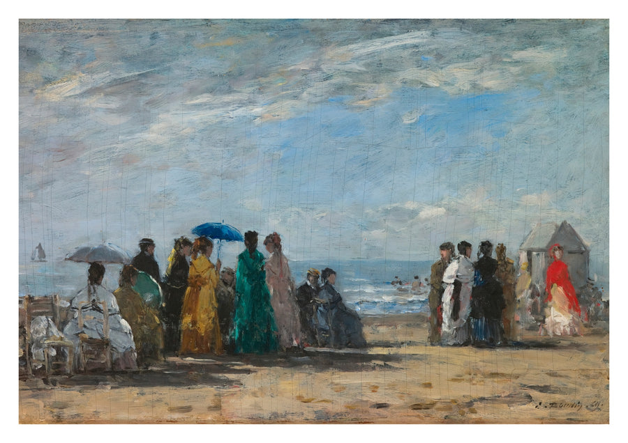 La plage de Trouville - Print Only frame