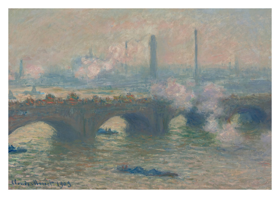 Waterloo Bridge, Grey Day - Print Only frame