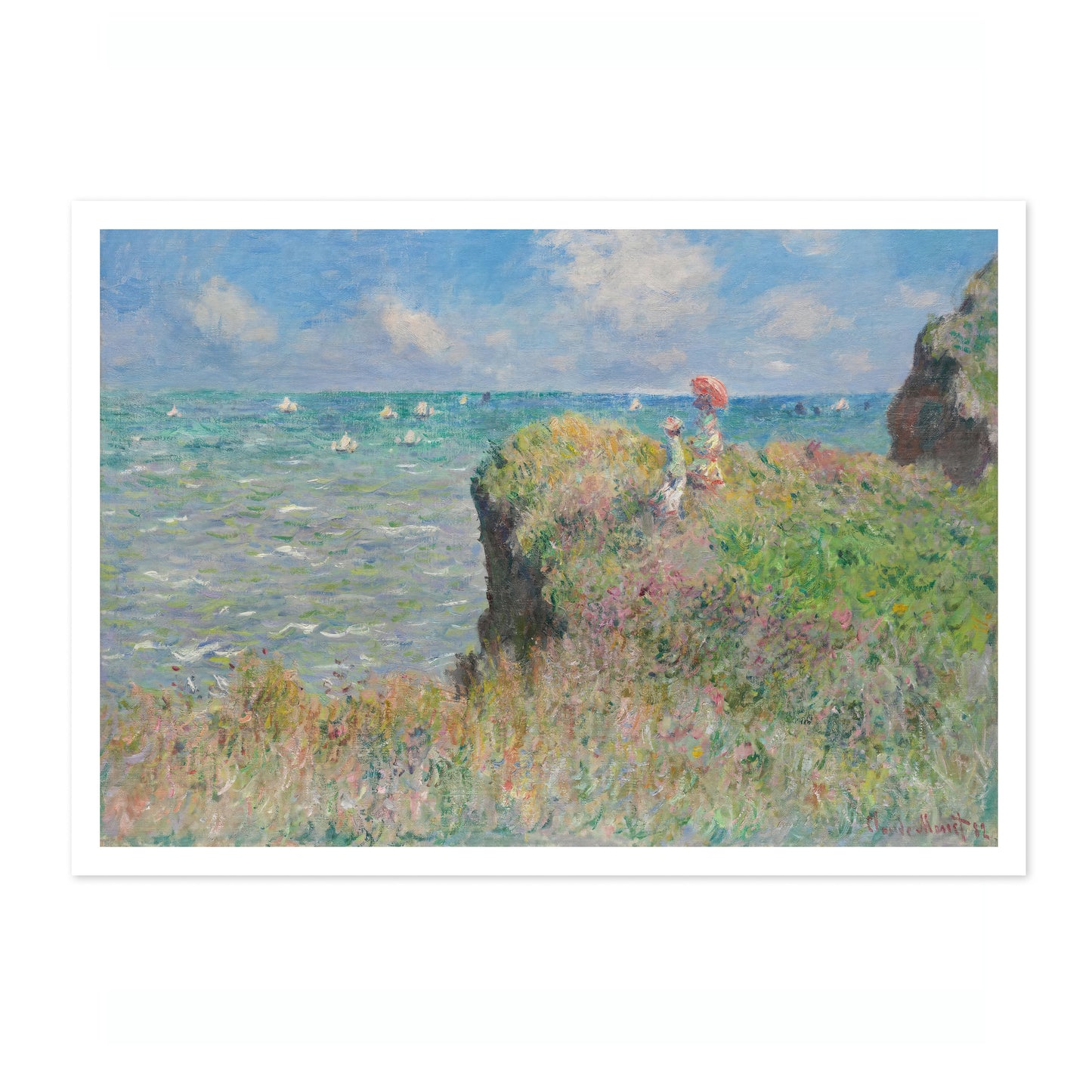 Promenade sur la falaise à Pourville