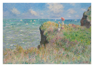 Promenade sur la falaise à Pourville print