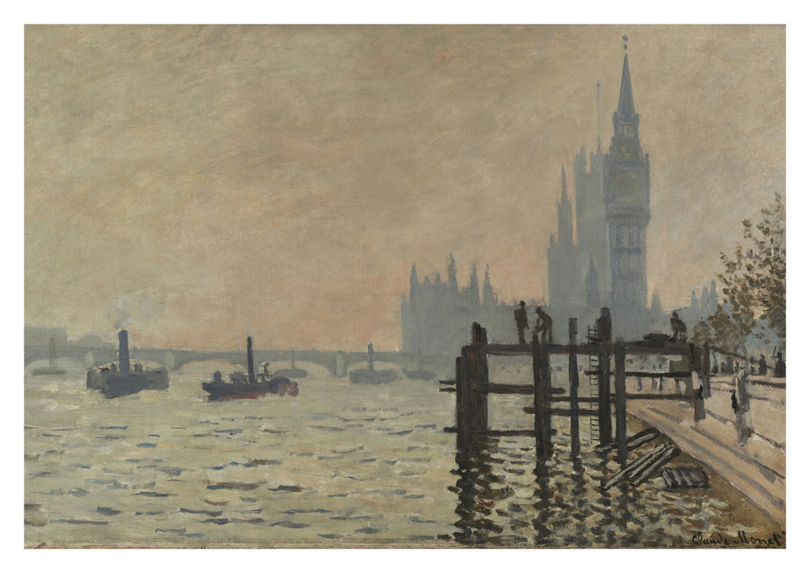 La Tamise en dessous de Westminster - Print Only frame