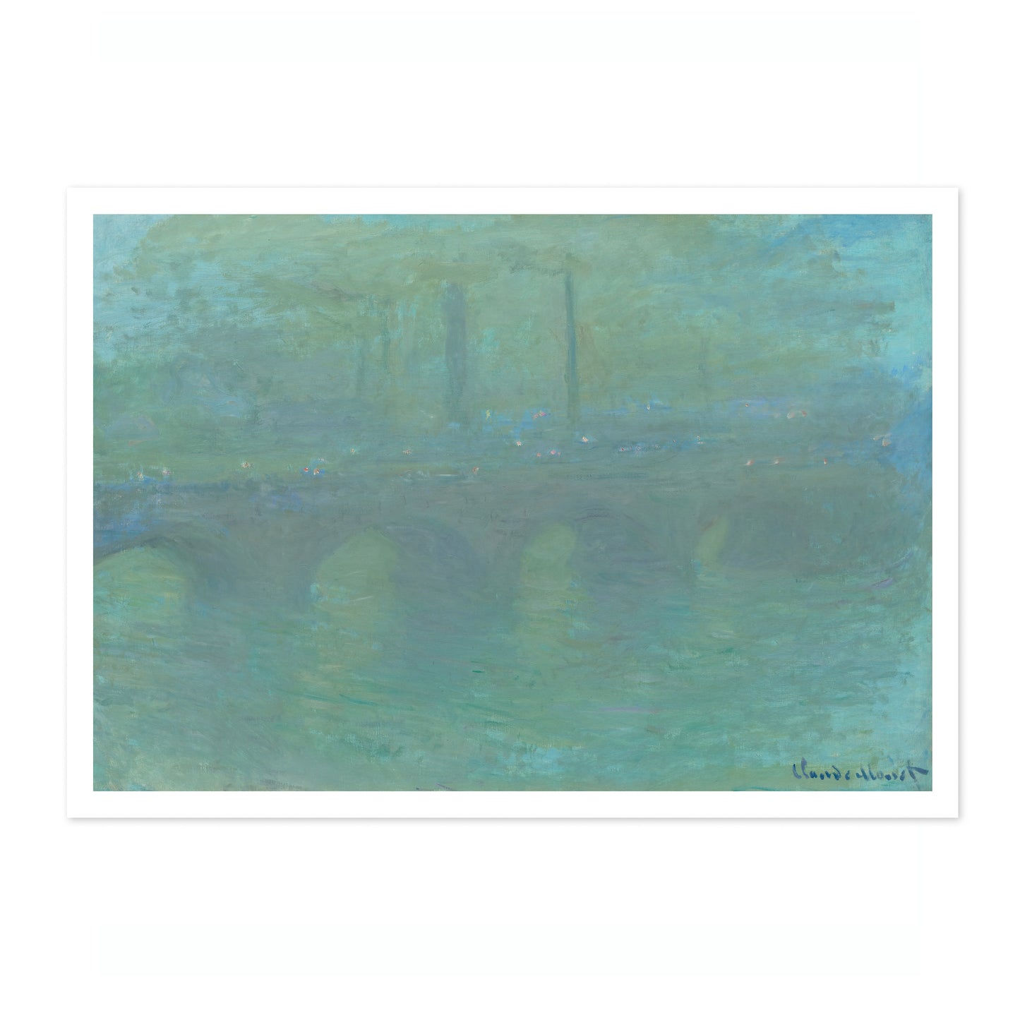 Waterloo Bridge, London, vid skymningen