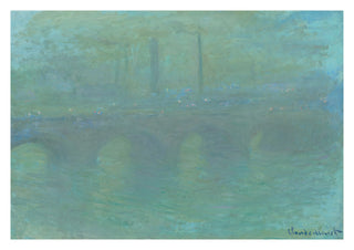 Waterloo Bridge, London, vid skymningen print