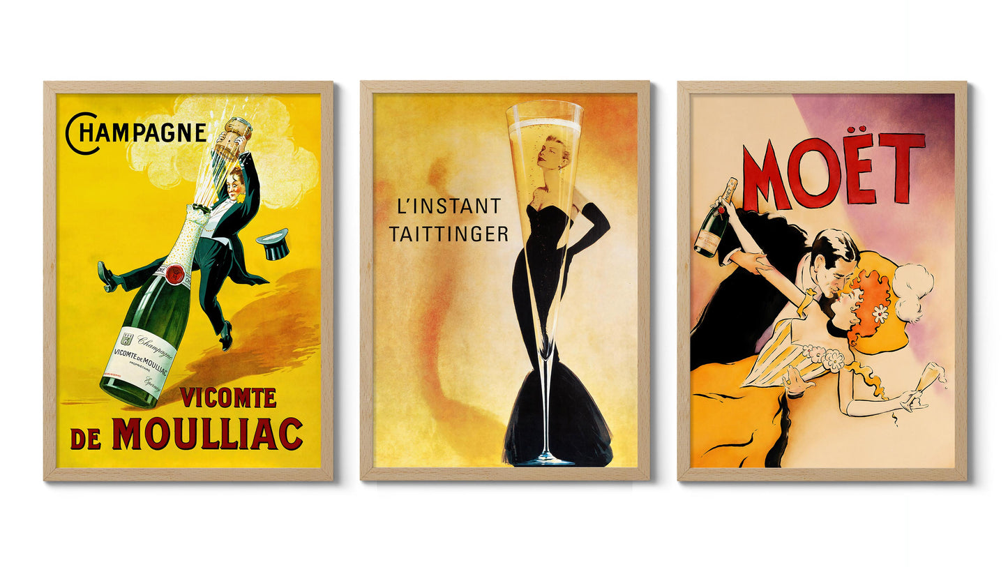 Champagne - Set om 3