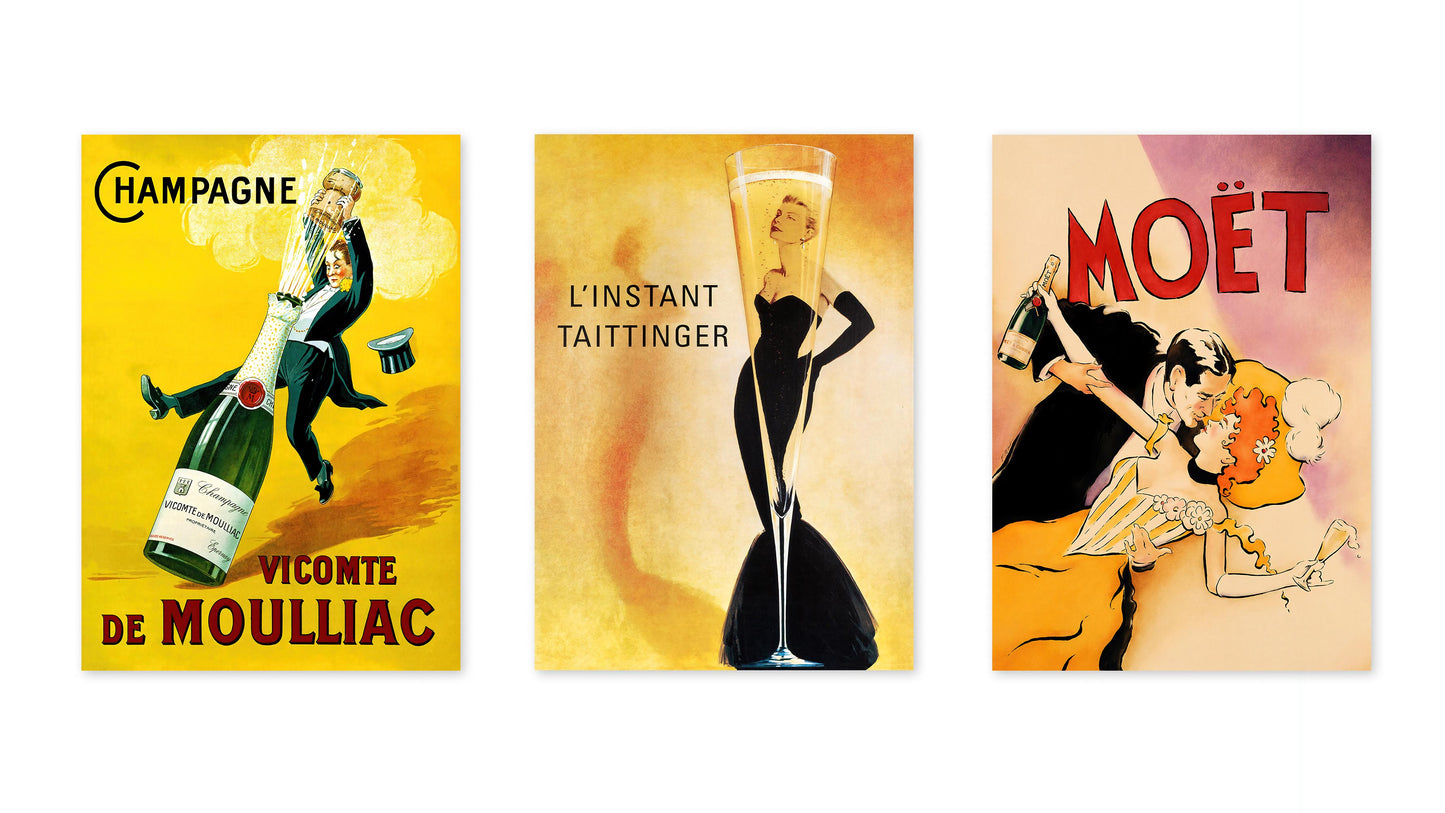 Champagne - Set om 3