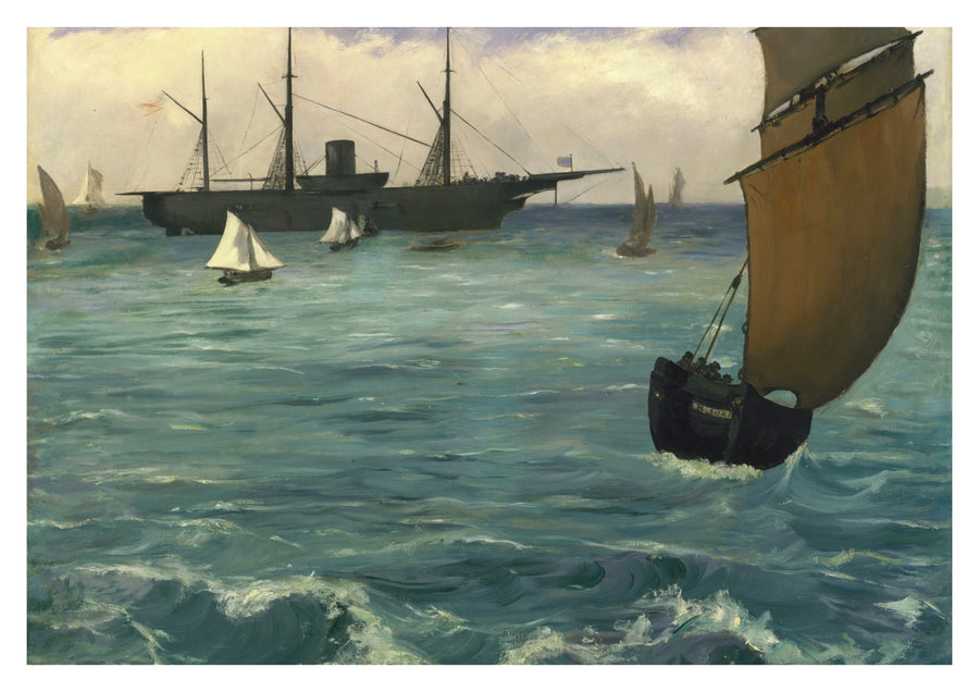 Die Kearsarge bei Boulogne - Print Only frame
