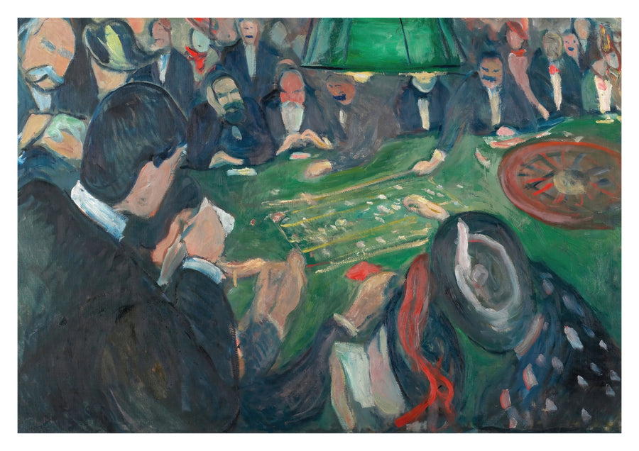 Vid roulettebordet i Monte Carlo - Print Only frame