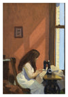 Girl at a Sewing Machine print