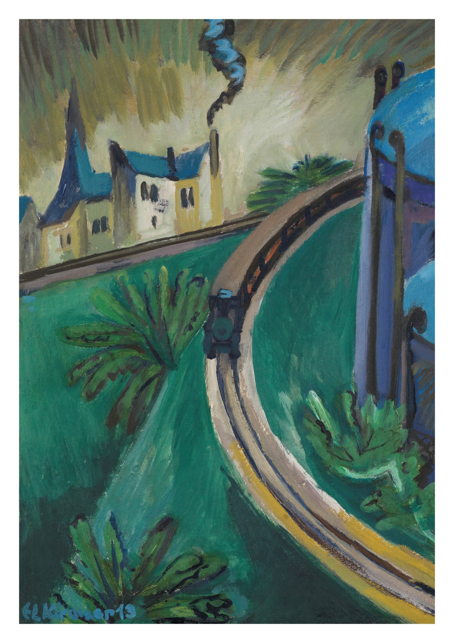 Chaudière à gaz et chemin de fer de banlieue - Print Only frame