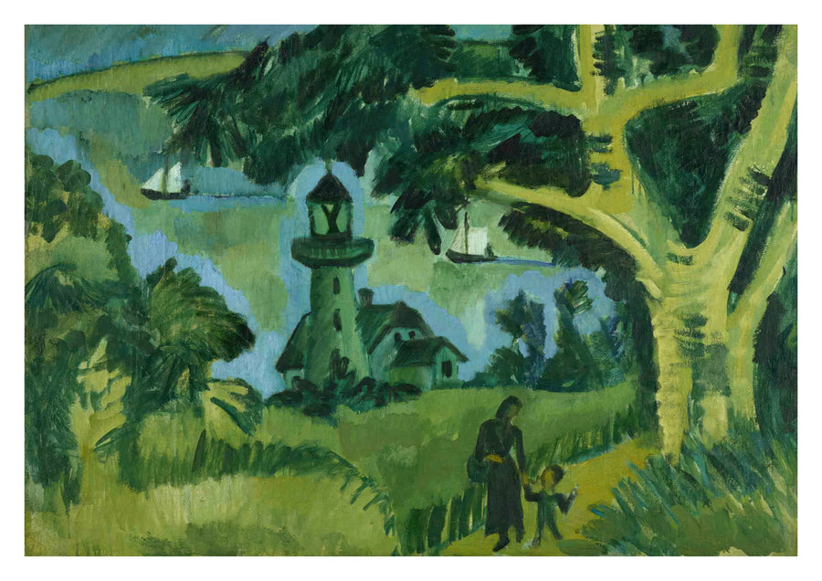Vuurtoren op Fehmarn - Print Only frame