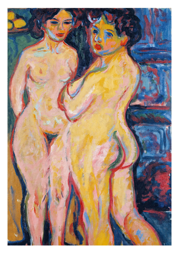 Nacktfotos am Herd stehend