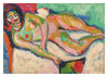 Reclining Nude with Fan print