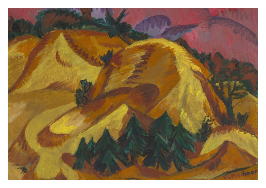 Collines de sable à Grünau - Print Only frame