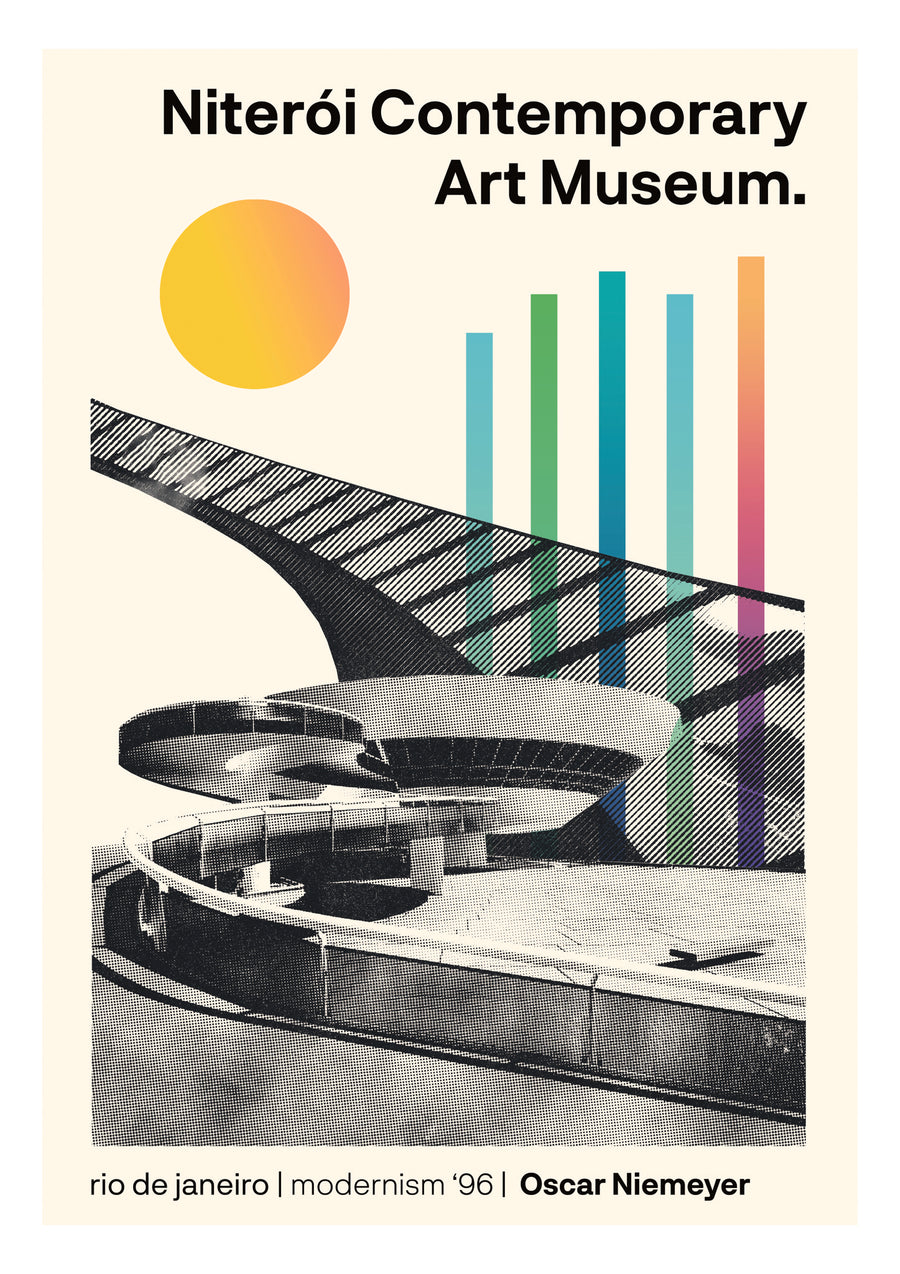 Niteroi Contemporary Art Museum, Rio De Janeiro - Print Only frame