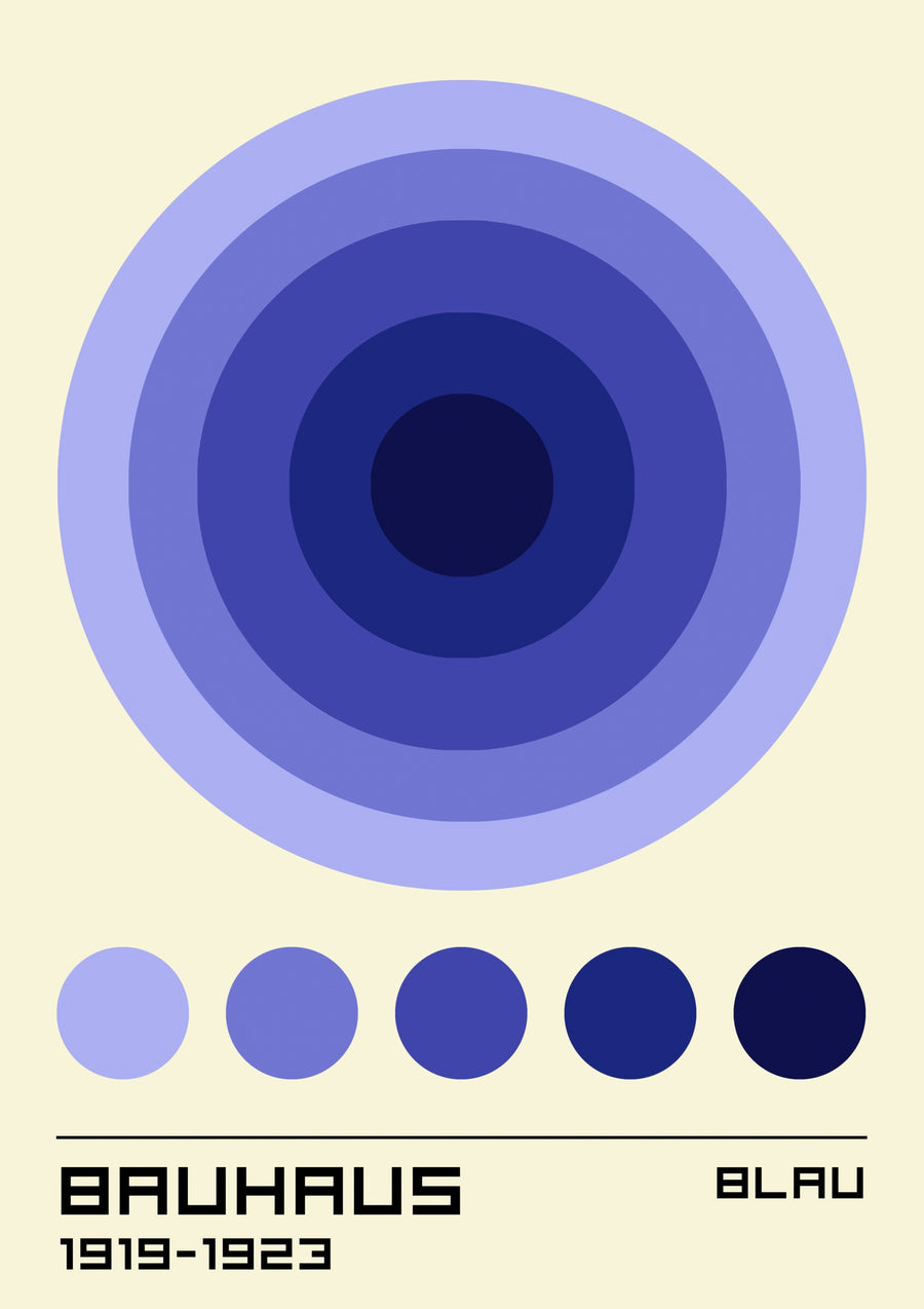 Blue Circles - Print Only frame