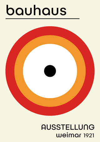 Red & Orange Circles print