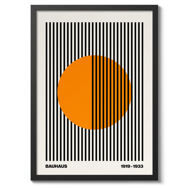 Circle + Stripes, Orange on White