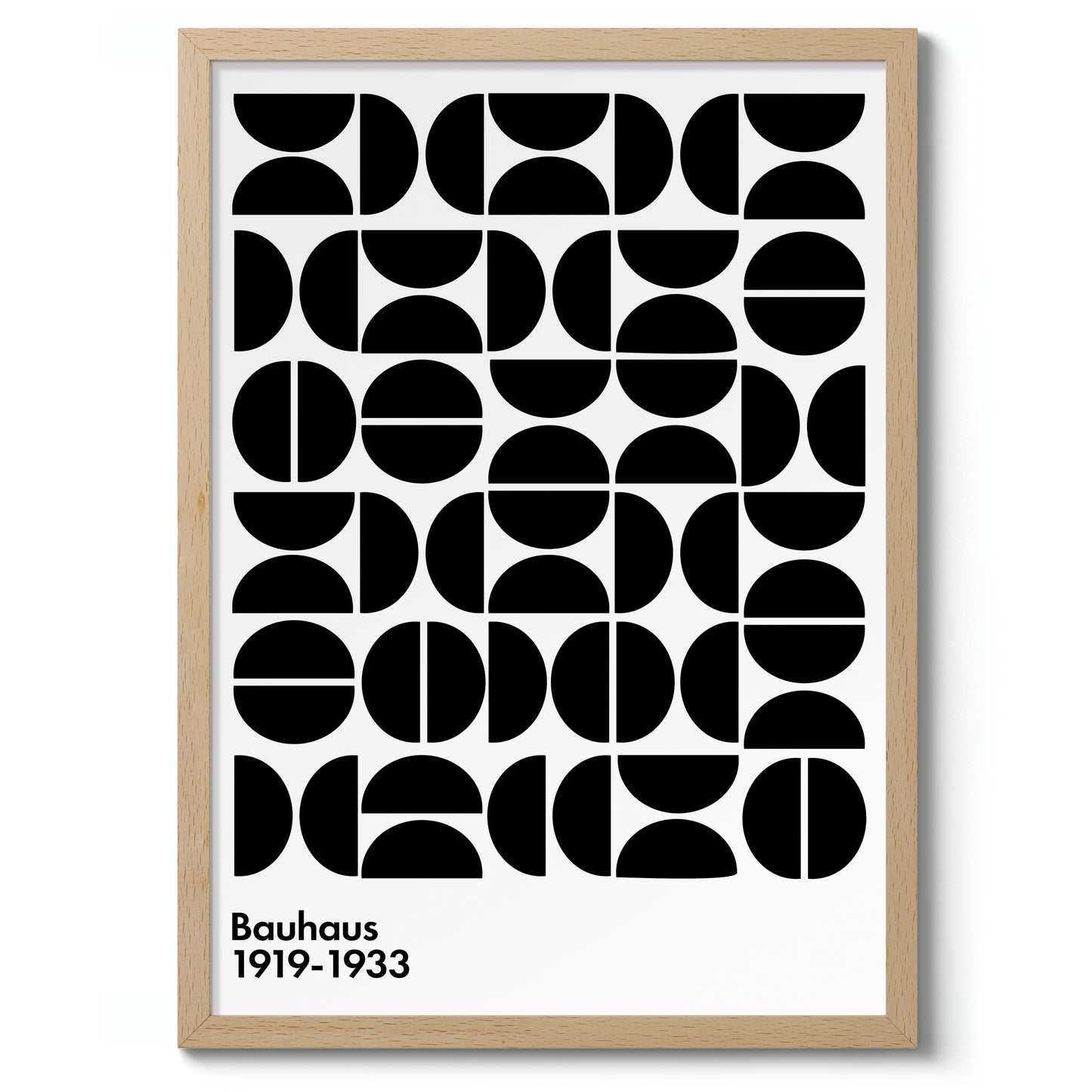 Semi-Circles Black on White