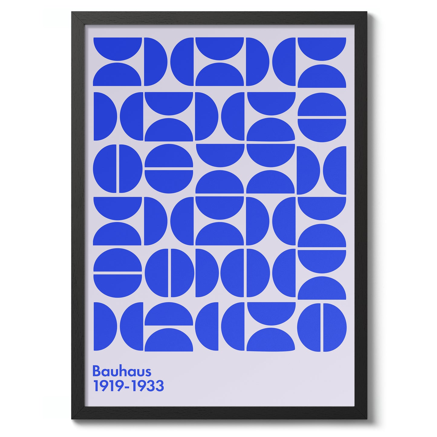 Semi-Circles Blue on White