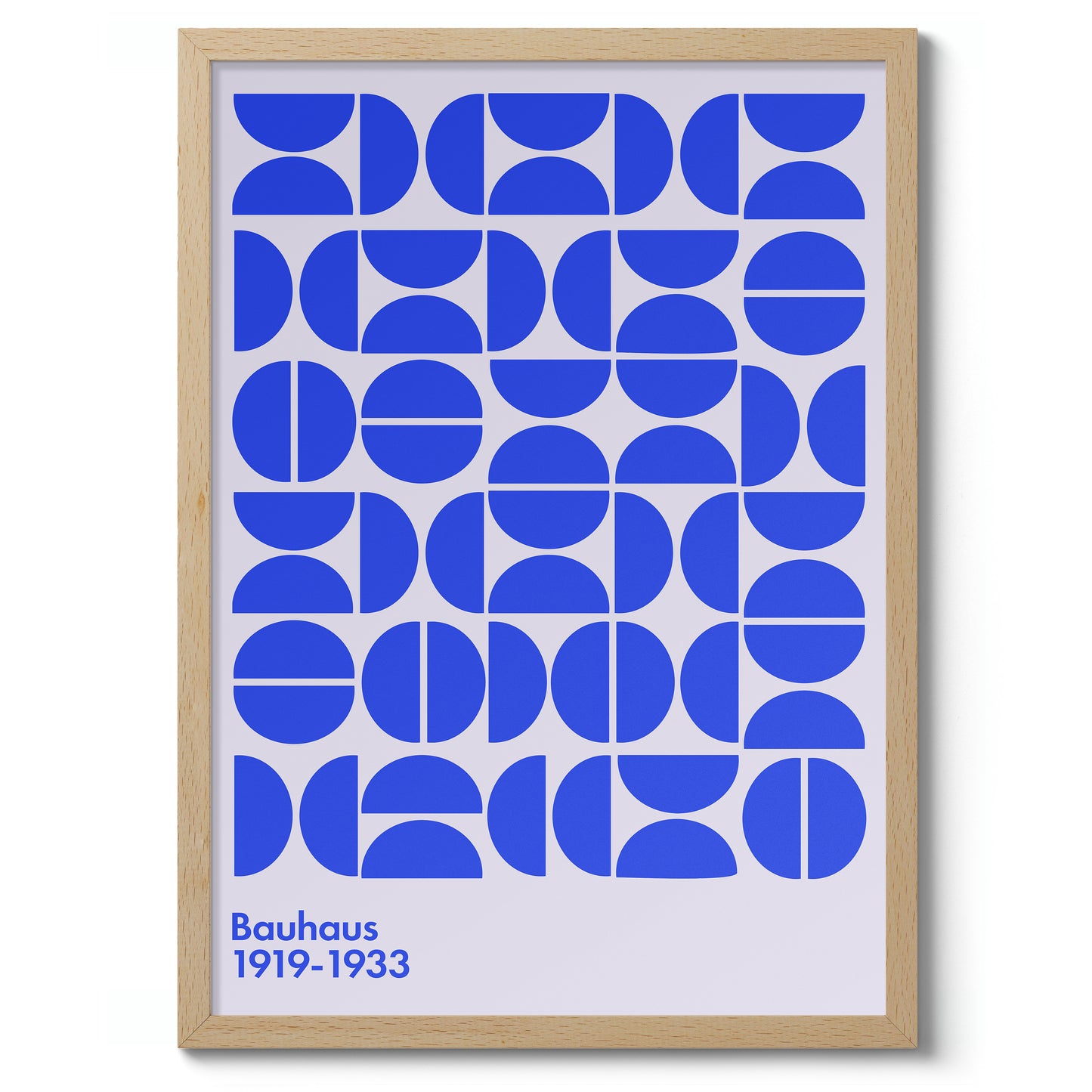 Semi-Circles Blue on White