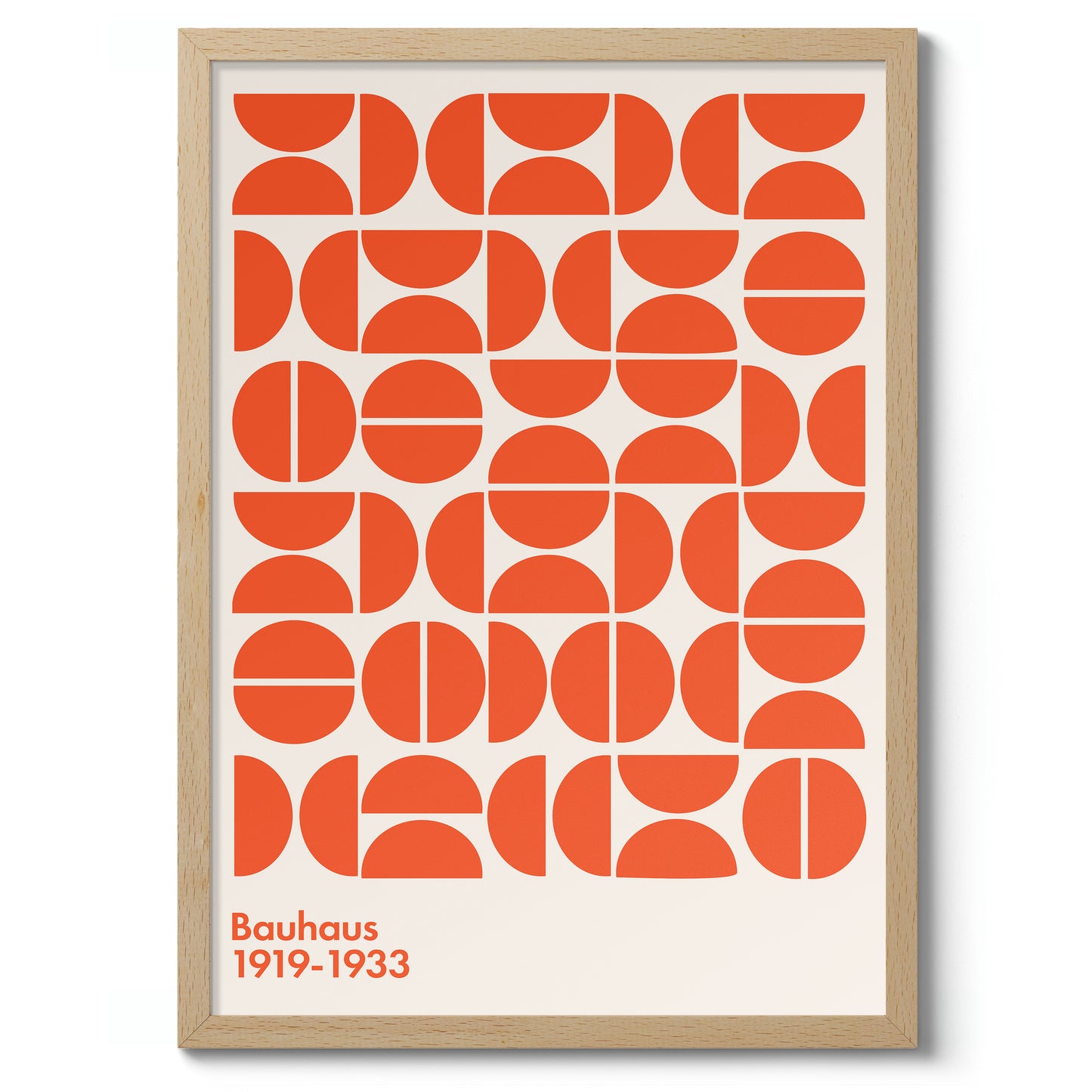 Semi-Circles Orange on White