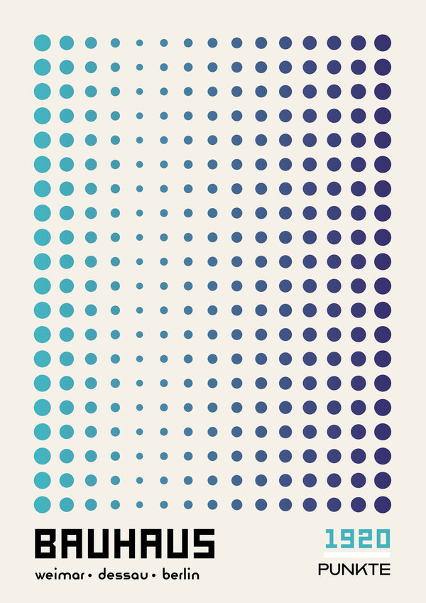 Punktwelle, in Blau