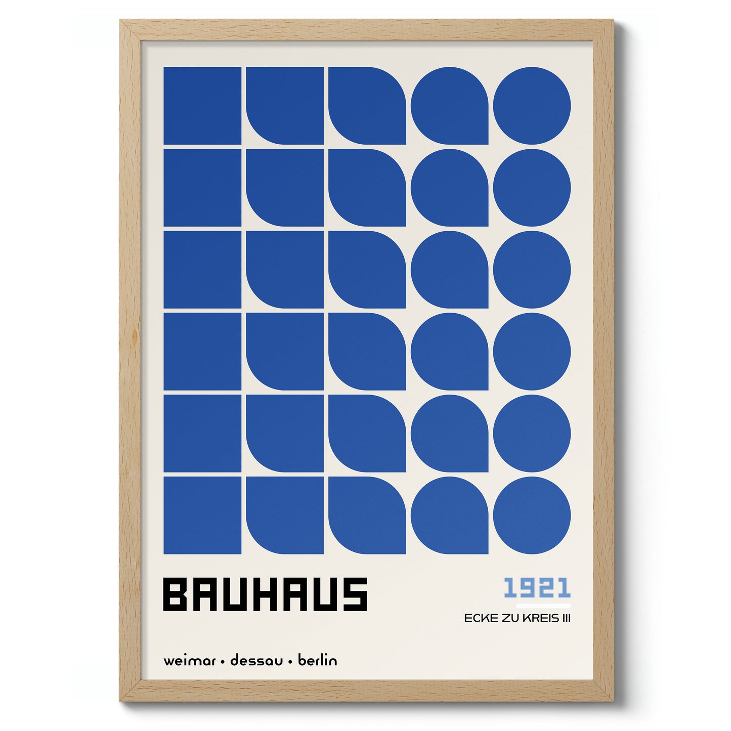 Ecke zu Kreis, in Blue