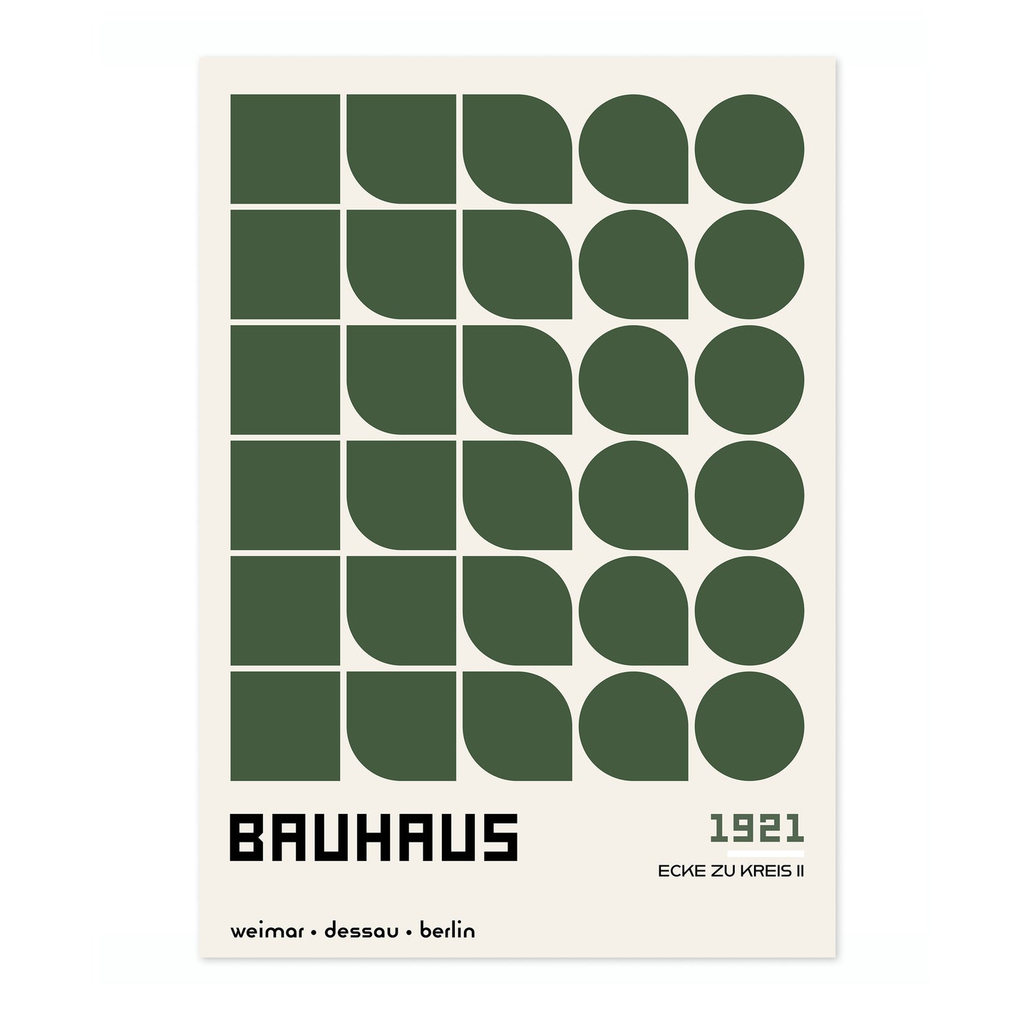 Ecke zu Kreis, in Green