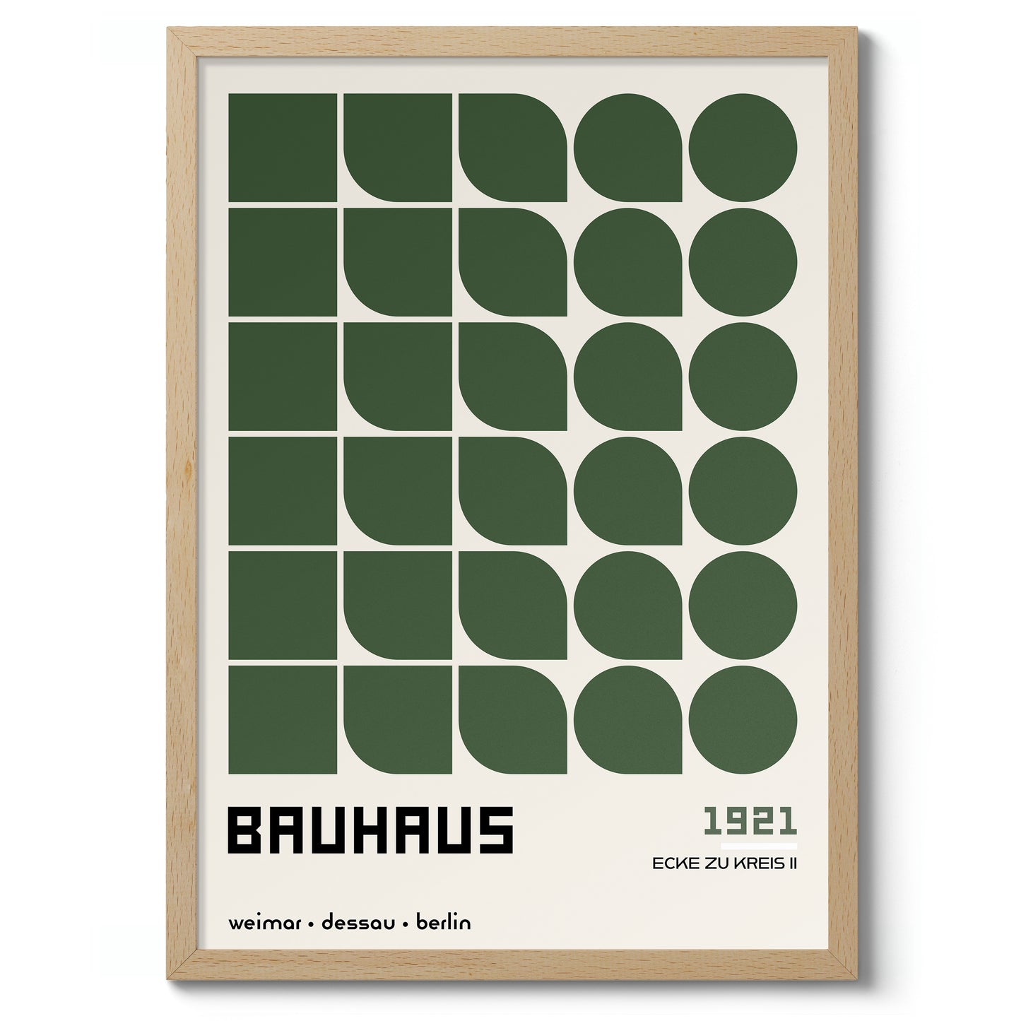 Ecke zu Kreis, in Green