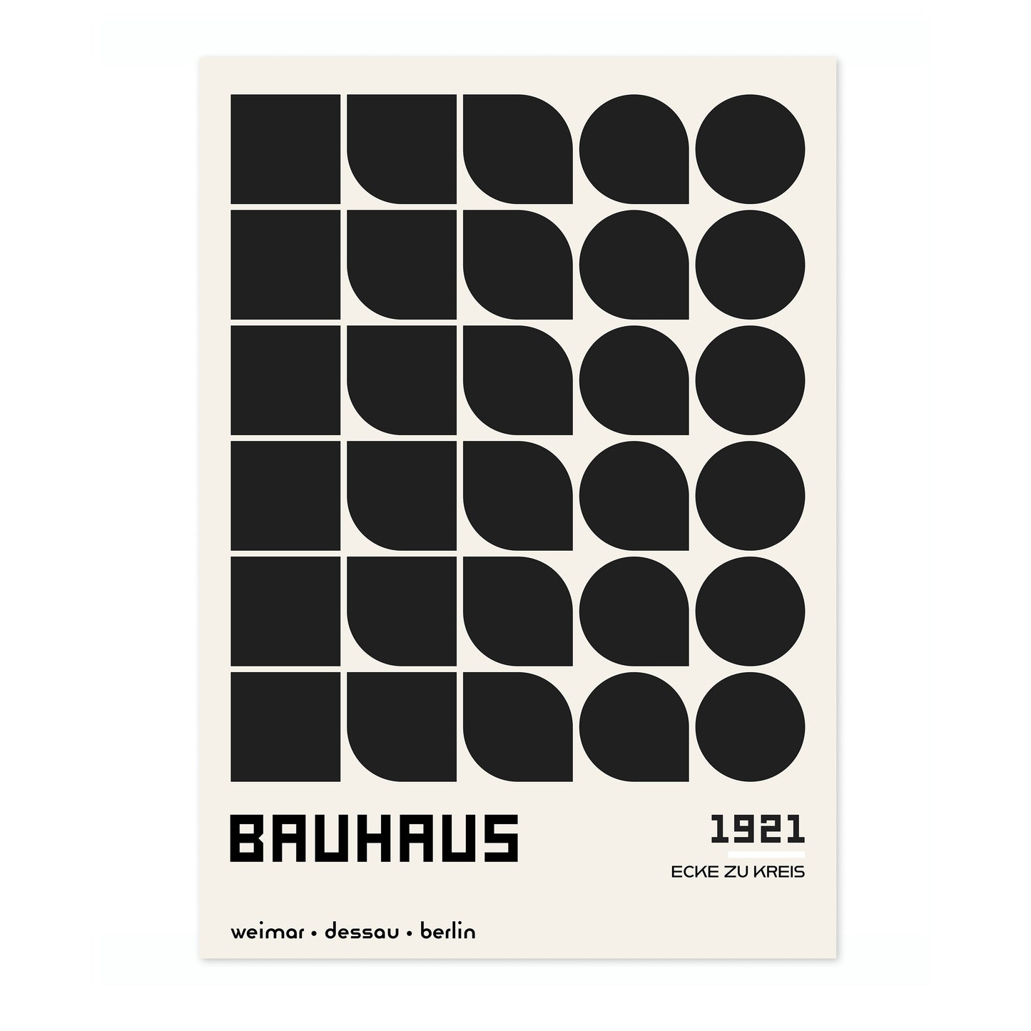 Ecke zu Kreis, in Grey