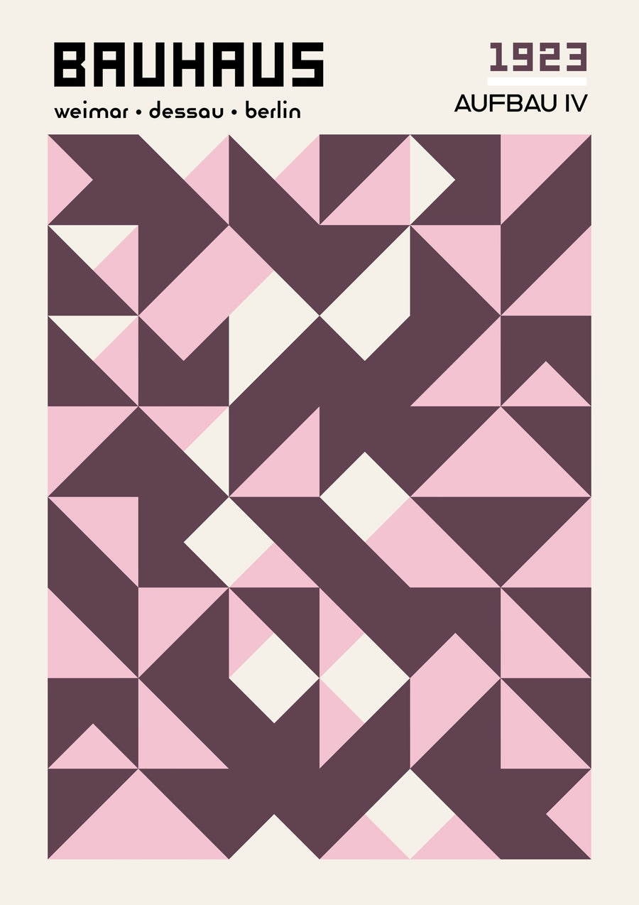 Compositie IV: Roze - Print Only frame
