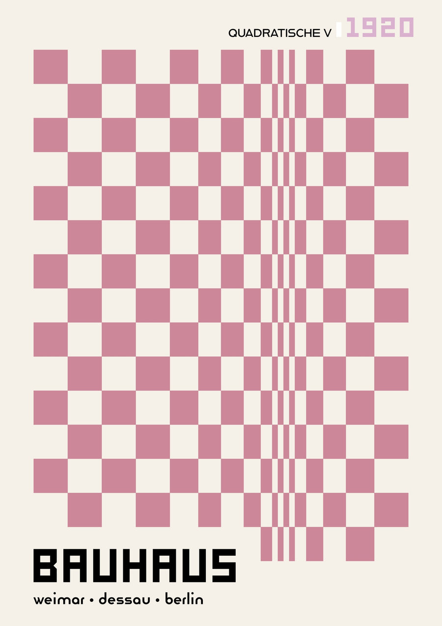 Kvadratiska, i rosa - Print Only frame