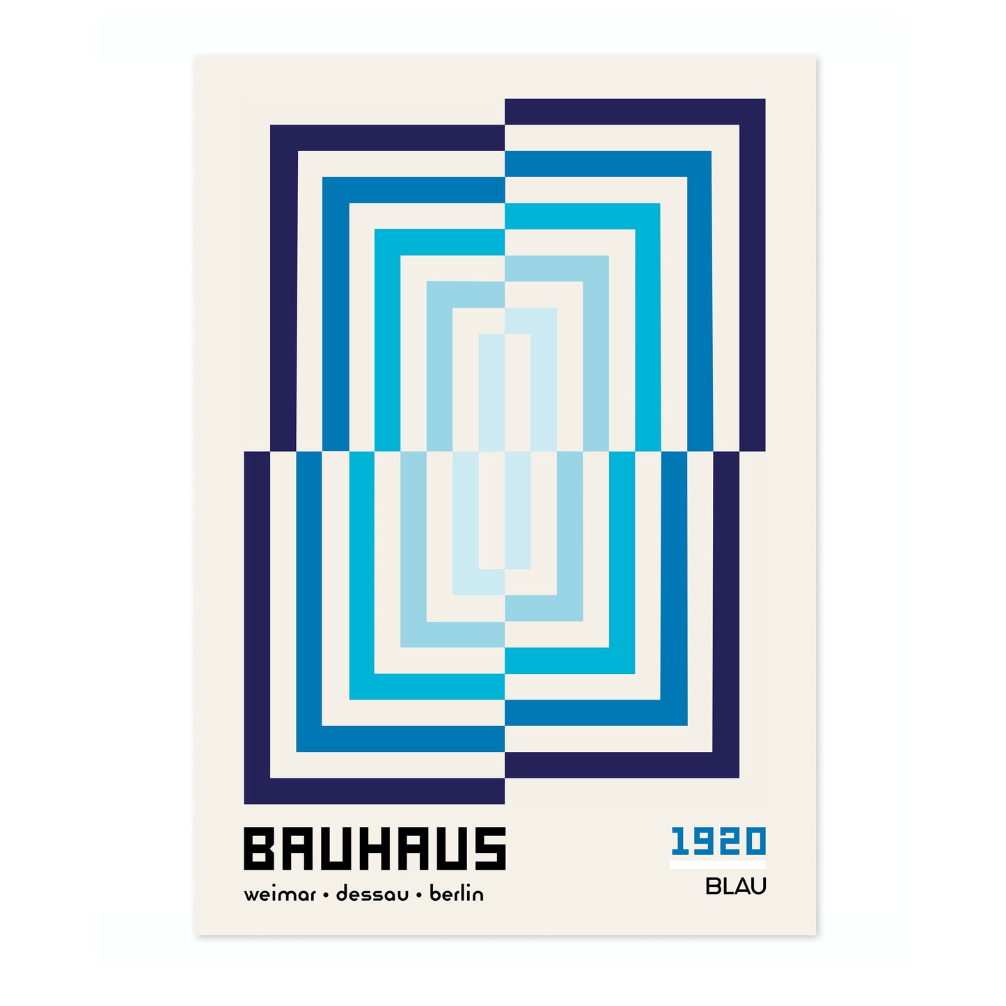 Rektangulär illusion, i blått