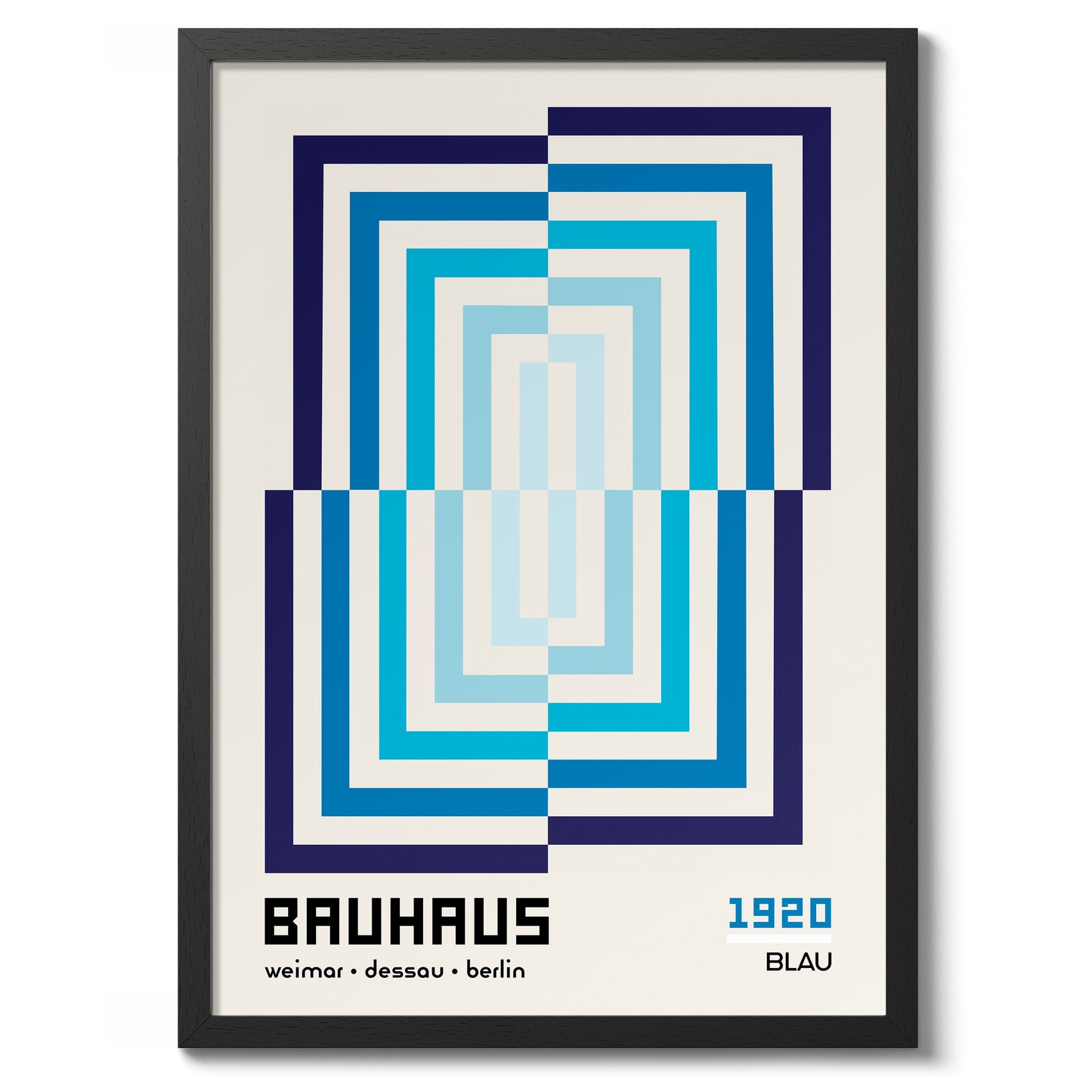 Rektangulär illusion, i blått