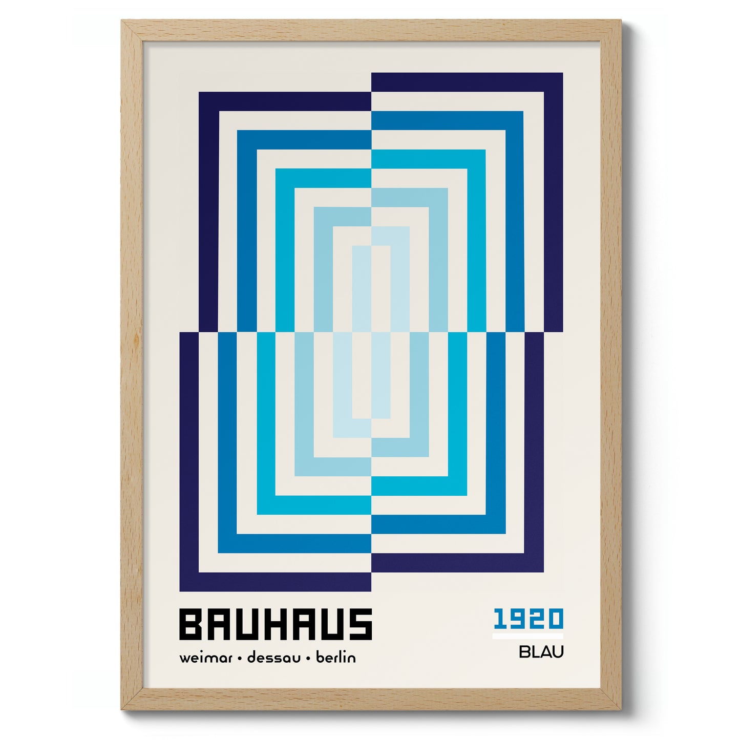 Rektangulär illusion, i blått