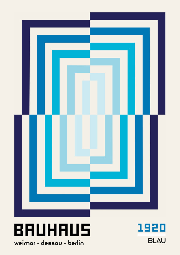 Rektangulär illusion, i blått