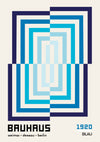 Rectangular Illusion, in Blue print