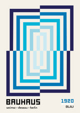 Rechthoekige illusie, in blauw