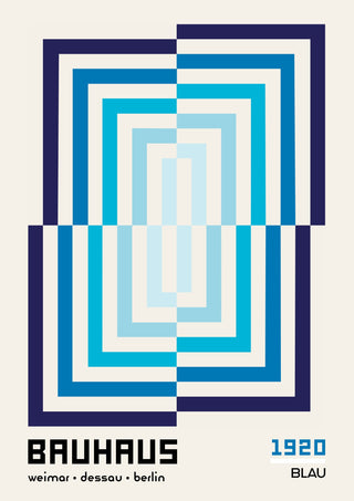 Rectangular Illusion, in Blue print