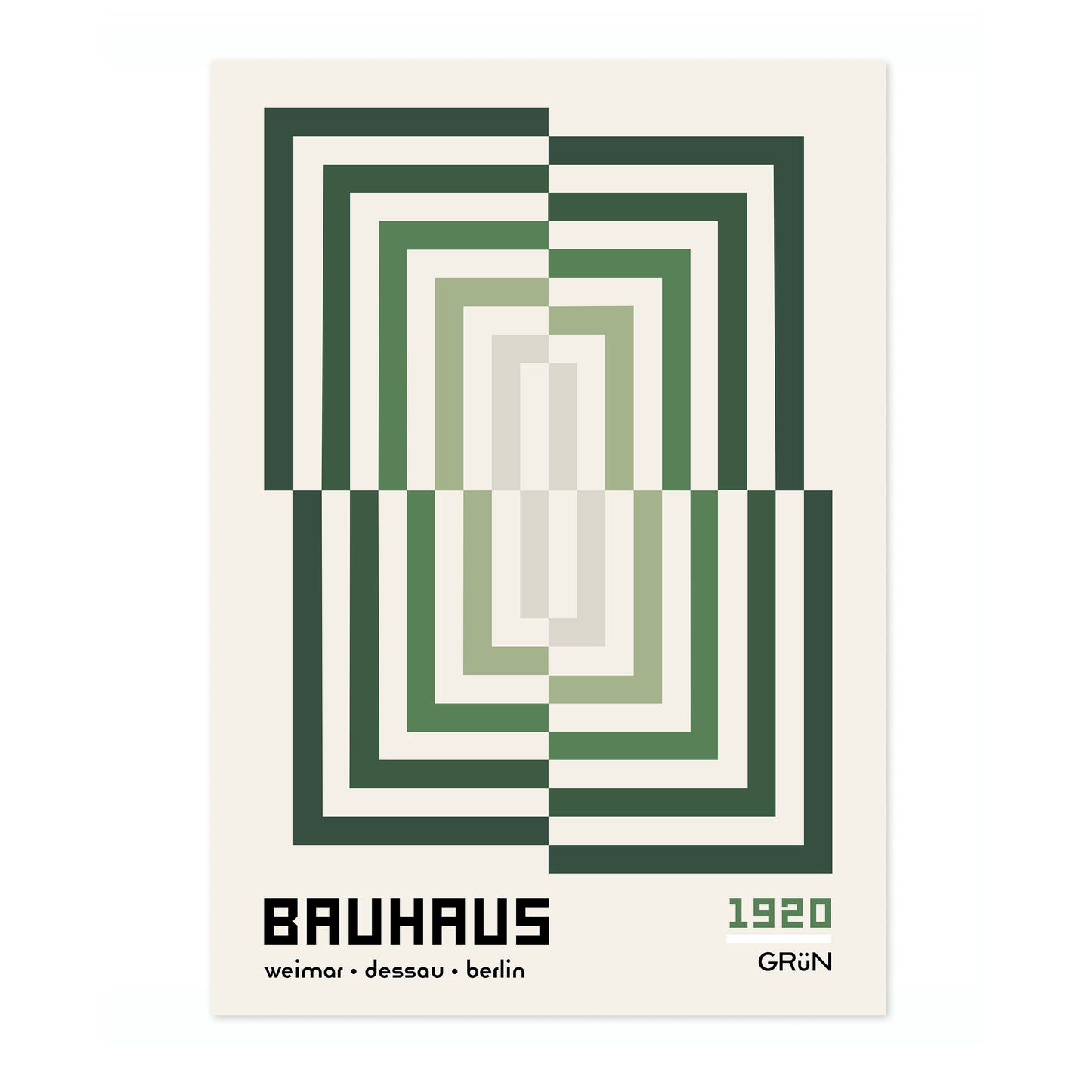 Rectangular Illusion, in Green