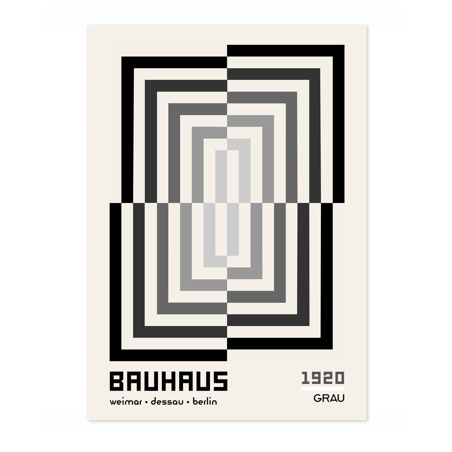 Rectangular Illusion, in Black & White