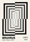 Rectangular Illusion, in Black & White print