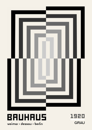 Rectangular Illusion, in Black & White print