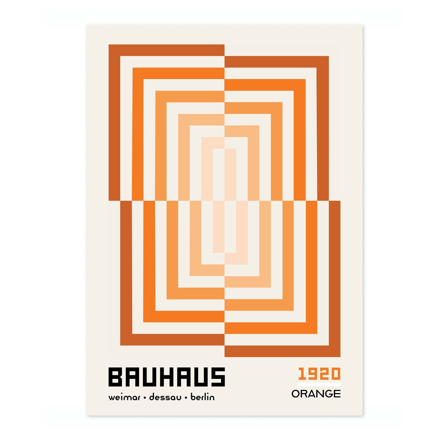 Rectangular Illusion, in Orange