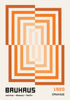 Rectangular Illusion, in Orange print