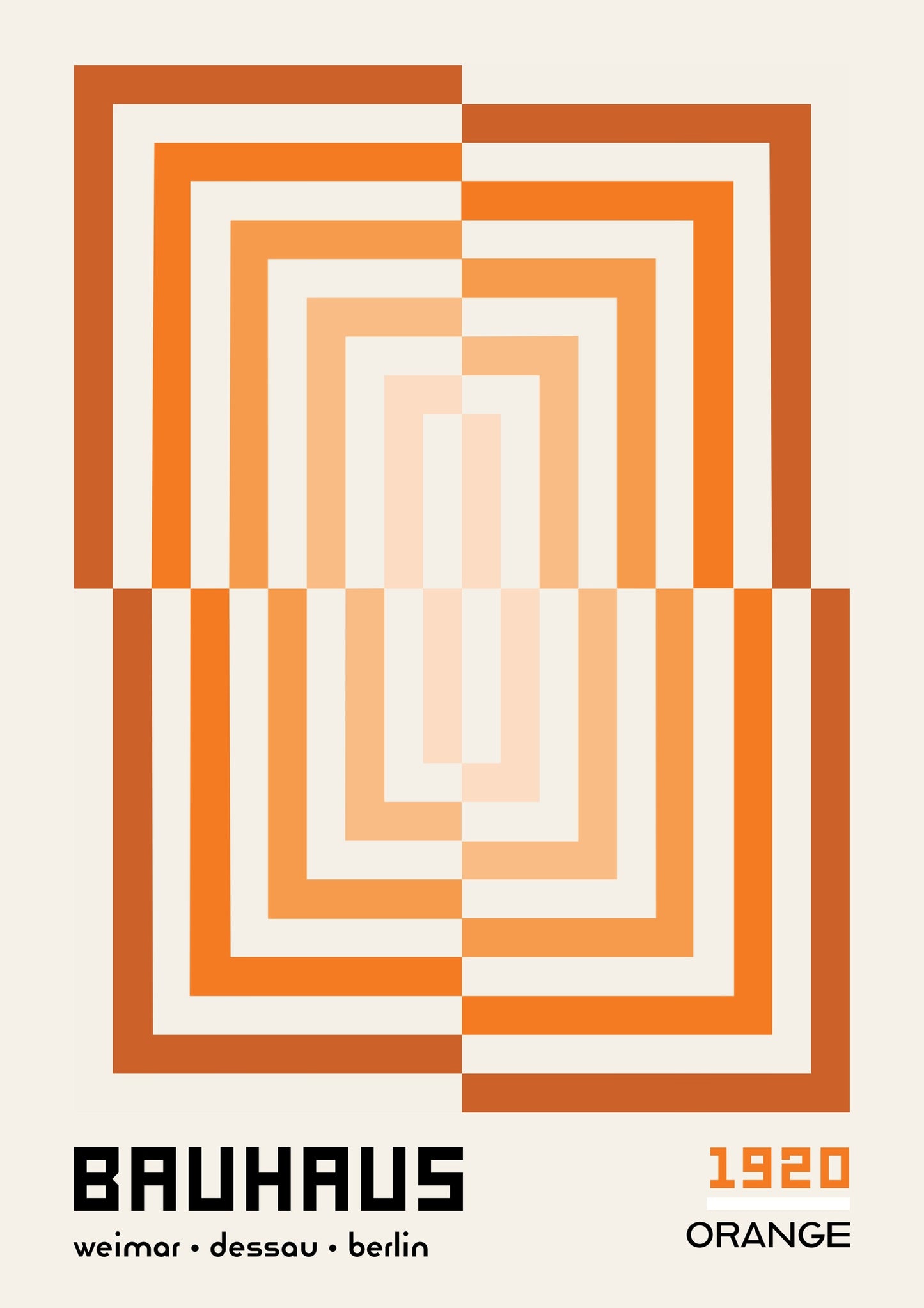 Rectangular Illusion, in Orange