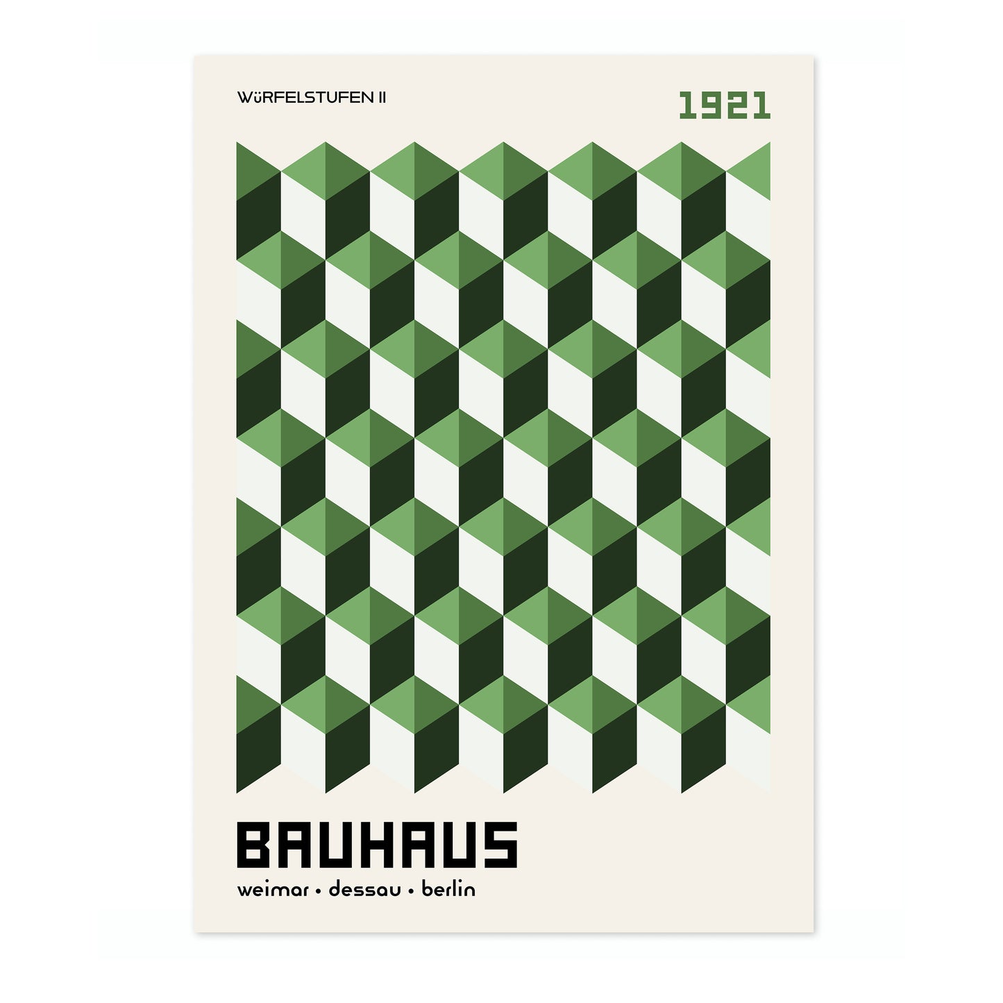 Würfelstufen, in Green