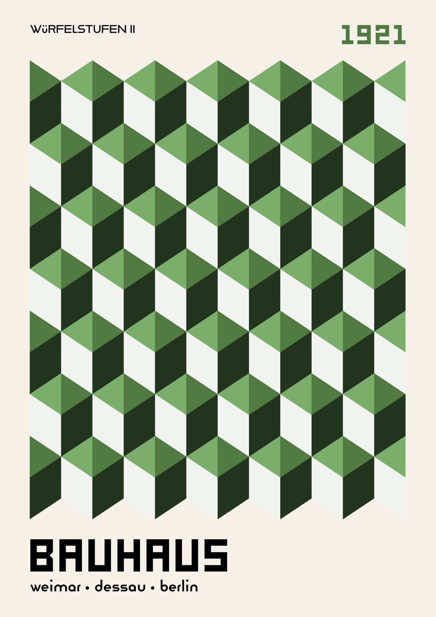 Würfelstufen, in Green