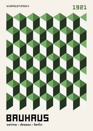 Würfelstufen, in Green print