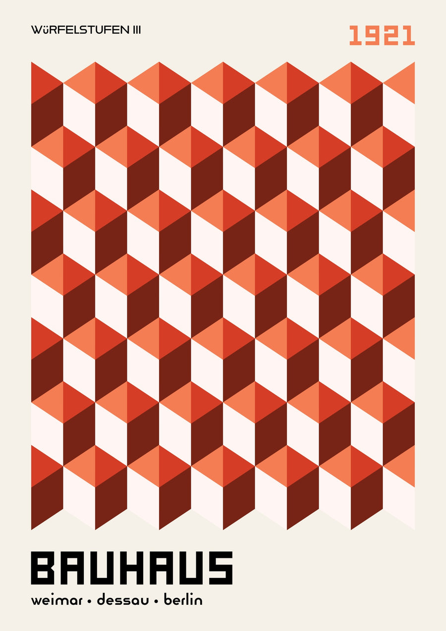 Niveaux de dé, en orange - Print Only frame